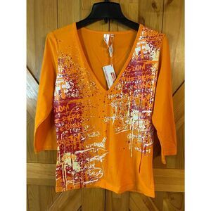 Pepe Jeans London Graphic 3/4 Sleeve Stretchy Pullover Shirt NWT Size XL (5077)
